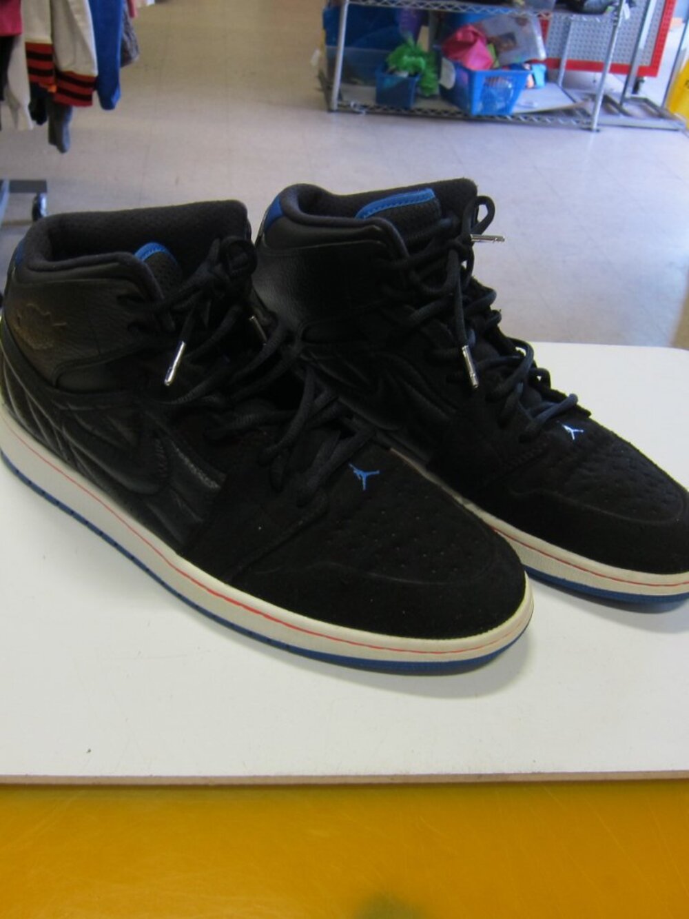 Nike Air Jordan Retro 1 99 Mens 12 Sport Blue/Infrared 23/White Shoes 654140-007